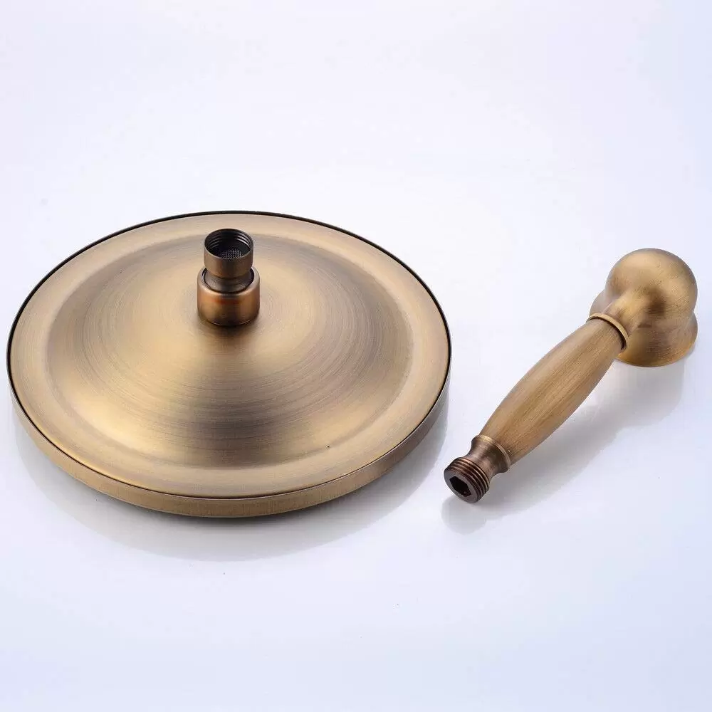 Retro Duschset, Antik Messing Duschsystem, Wasserhahn Messing Antik Mit Höhenverstellbar Umfassen Handbrause