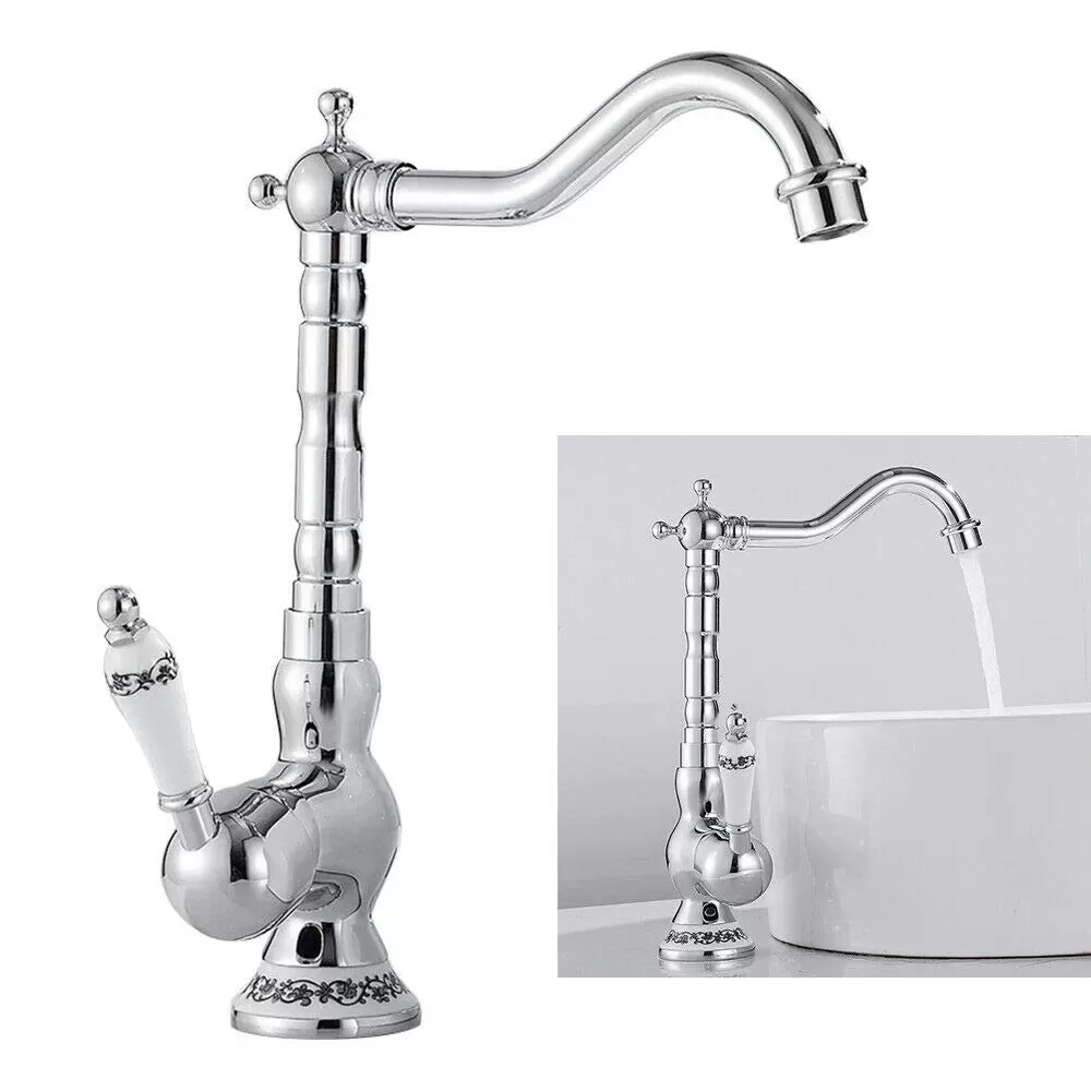 3/8 Zoll Retro Einhebel Wasserhahn Waschbecken Mischbatterie Bad Armatur