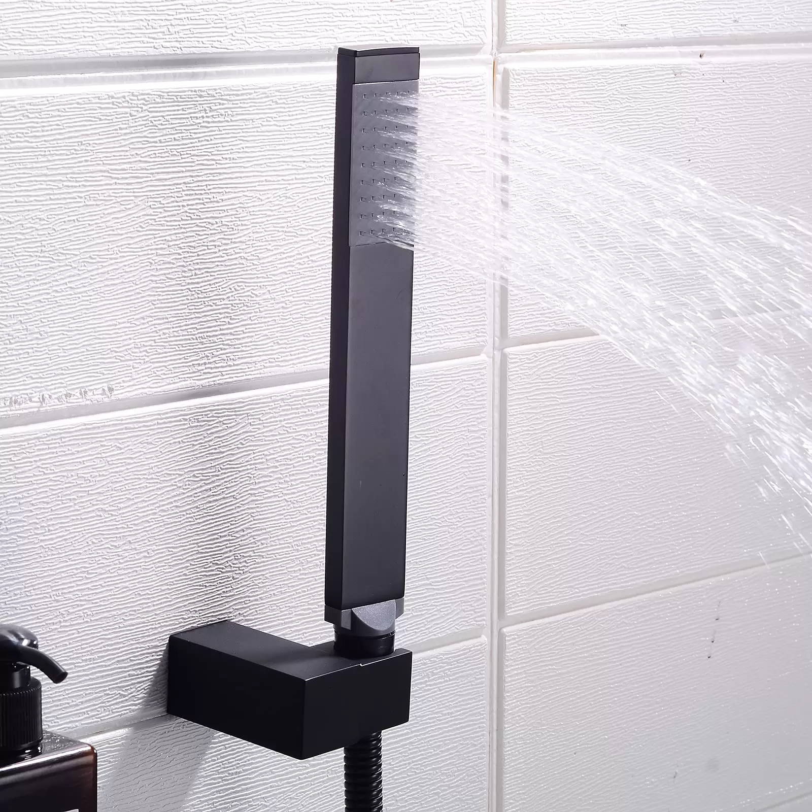 Badewannenarmatur Dusche set Messing Waschbecken Wasserhähne Badewanne Schwarz Brause Wasserfall Wasserhahn