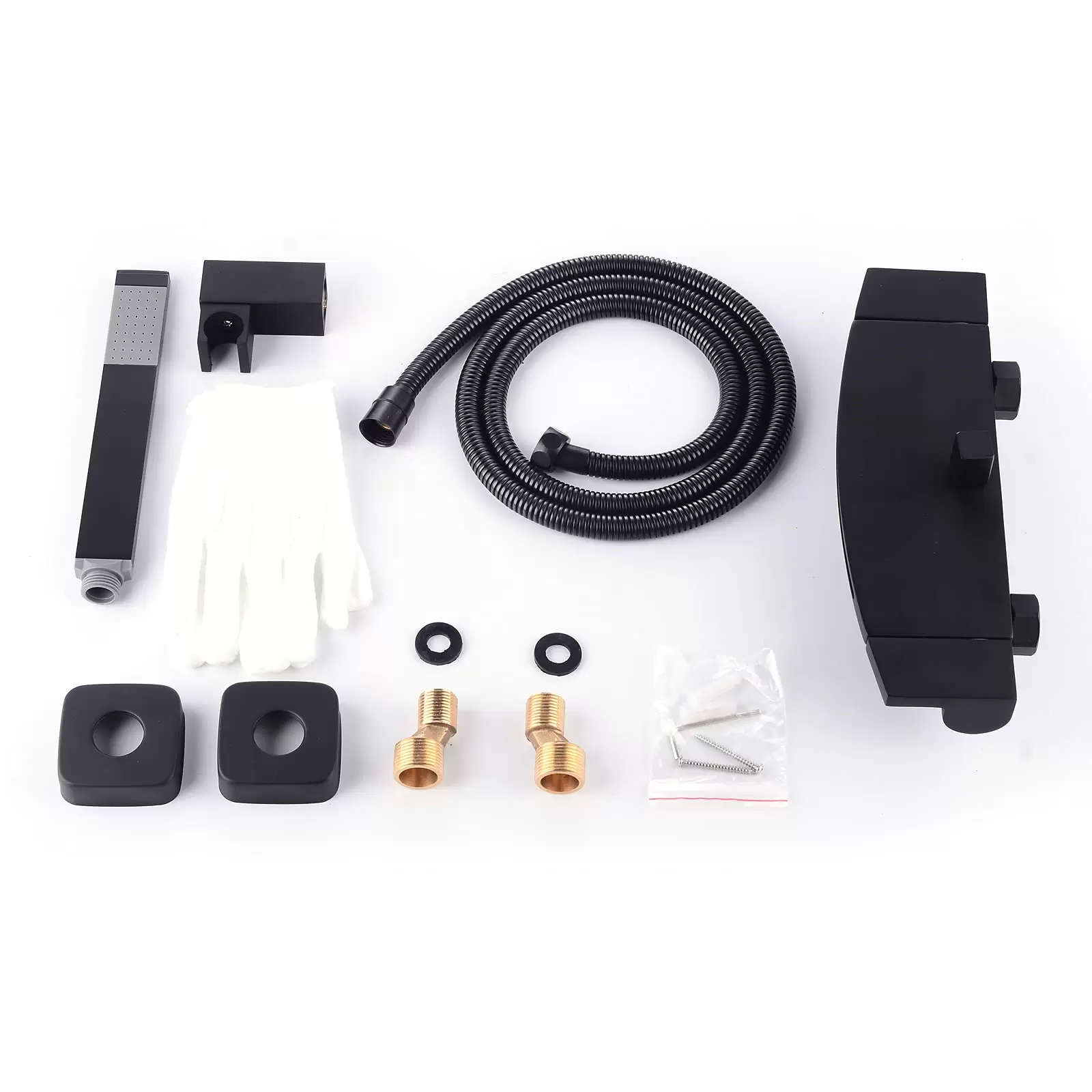 Badewannenarmatur Dusche set Messing Waschbecken Wasserhähne Badewanne Schwarz Brause Wasserfall Wasserhahn