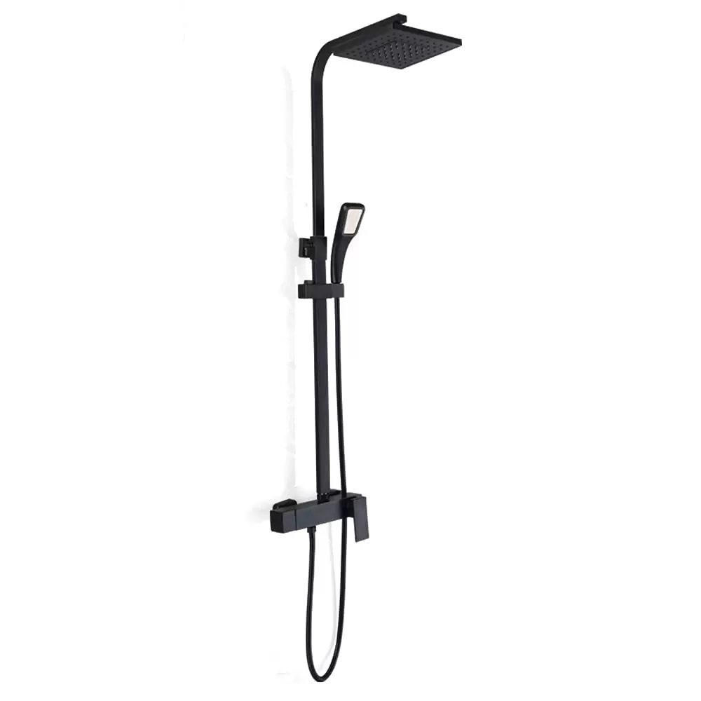Duschsystem mit Thermostat, Duschset Duscharmatur Regendusche Dusche Duschsystem Duschsäule