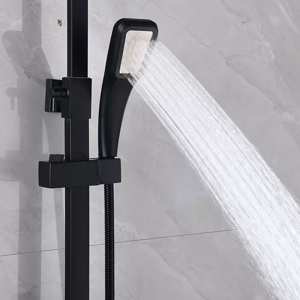 Duschsystem mit Thermostat, Duschset Duscharmatur Regendusche Dusche Duschsystem Duschsäule