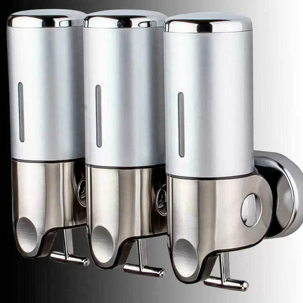 3X 500ml Seifenspender Wand Duschgel Shampoo Verteiler Gelbehälter Desinfektionsspender
