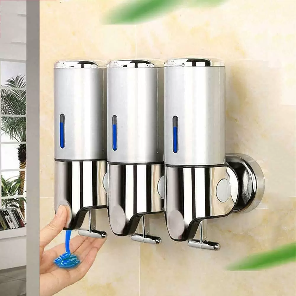 3X 500ml Seifenspender Wand Duschgel Shampoo Verteiler Gelbehälter Desinfektionsspender