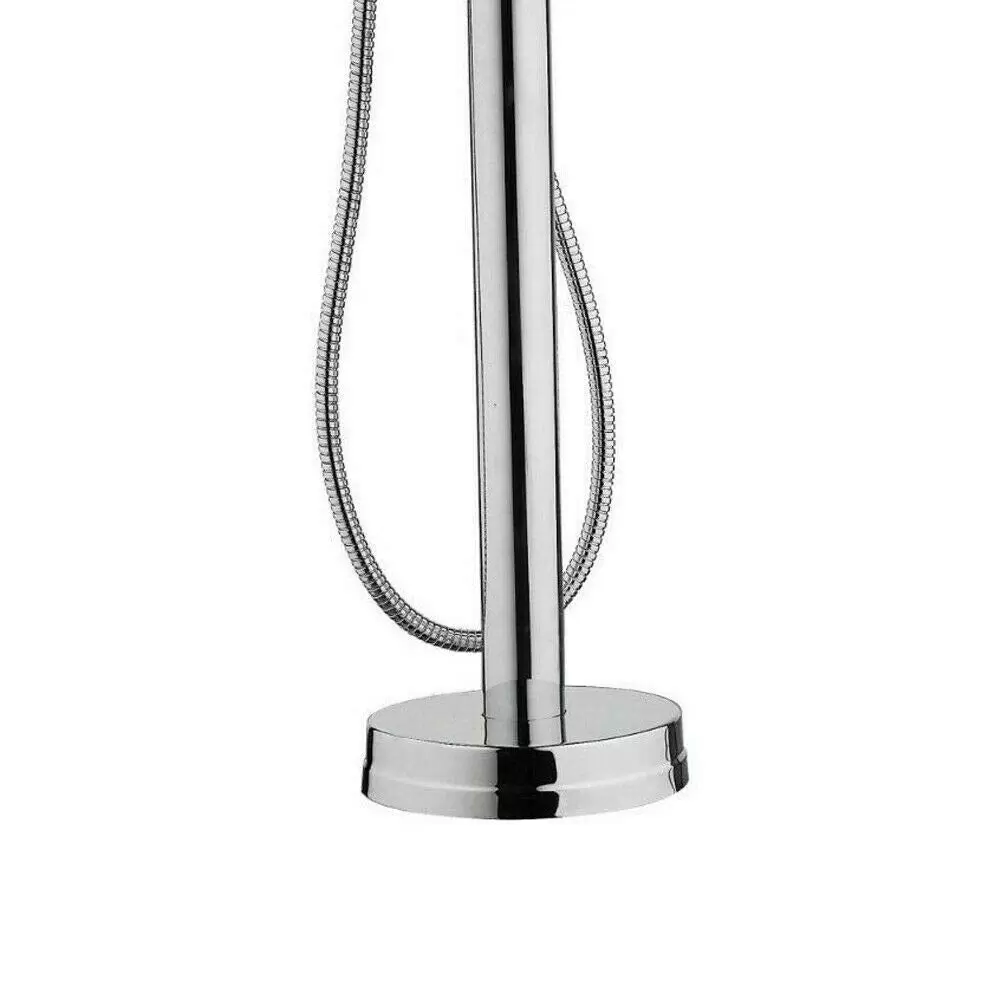 Freistehende Badewannenarmatur Chrom Wasserhahn Einhandmischer mit Handspritzgerät Badewanne Wasserhahn
