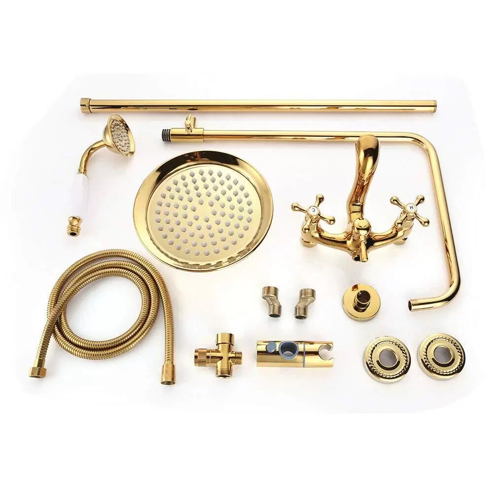 Duscharmatur Set Duschset Regendusche Duschkopf Handbrause Bad Duschsystem Gold Duscharmatur Set Duschset Regendusche Duschkopf Handbrause Bad Duschsystem Gold