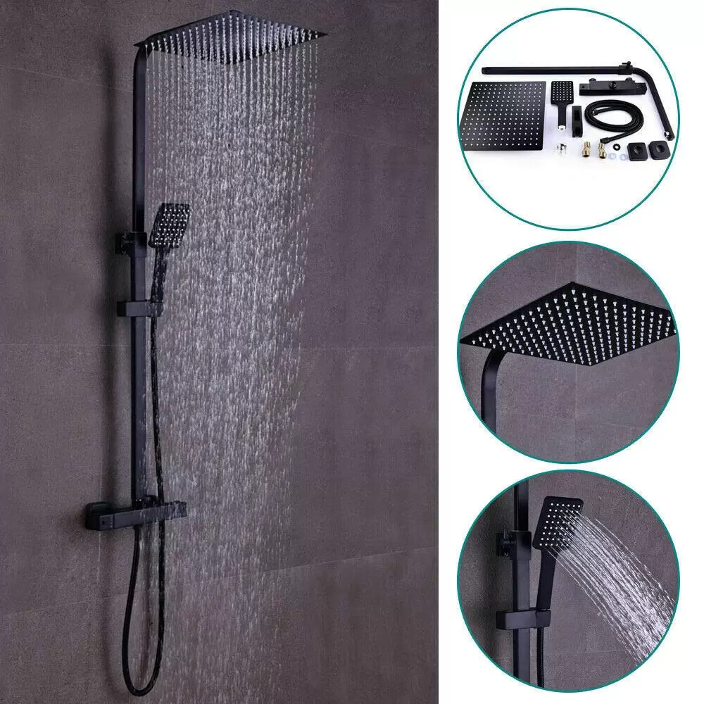 Duschsystem mit Thermostat Thermostat Duscharmatur Regendusche Duschset Handbrause Doppelkopf Duschsystem mit Thermostat Thermostat Duscharmatur Regendusche Duschset Handbrause Doppelkopf