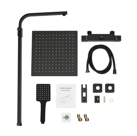 Duschsystem mit Thermostat Thermostat Duscharmatur Regendusche Duschset Handbrause Doppelkopf Duschsystem mit Thermostat Thermostat Duscharmatur Regendusche Duschset Handbrause Doppelkopf
