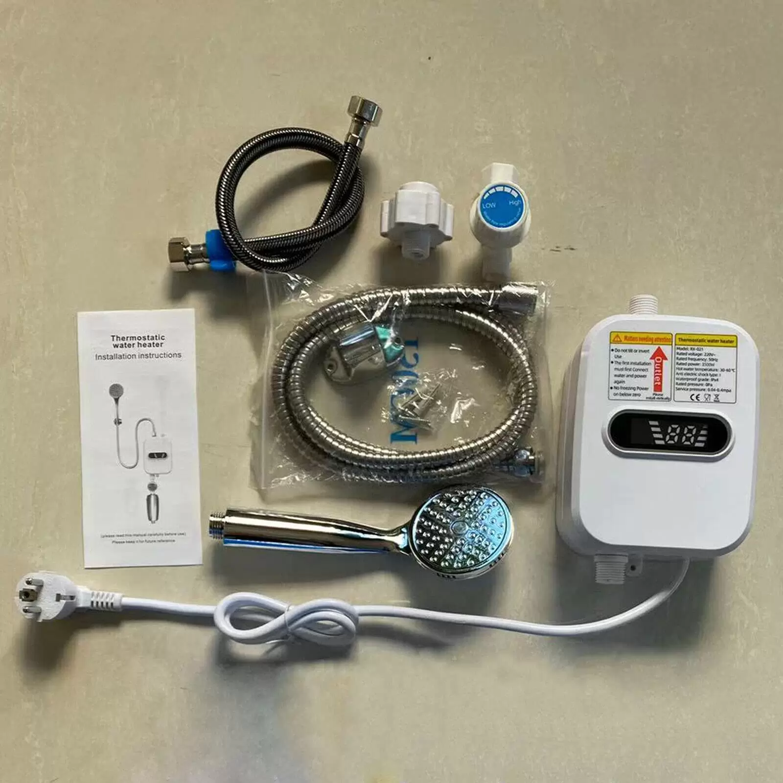 Elektronischer Durchlauferhitzer 3500W Hängender Typ Mini Instant Durchlauferhitzer