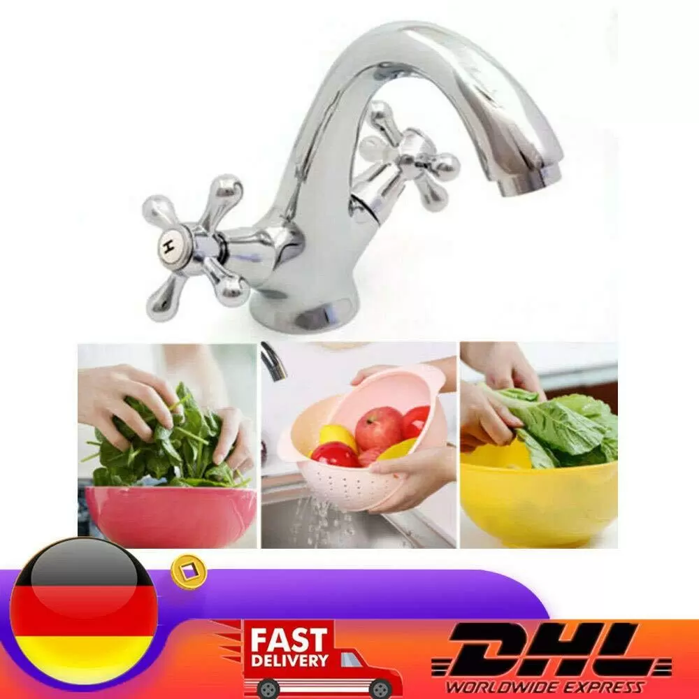 Badarmatur Wasserhahn Retro Waschbecken Einhebel Mischbatterie Waschtisch Faucet Zweigriff