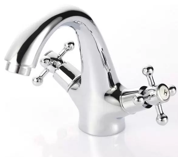 Badarmatur Wasserhahn Retro Waschbecken Einhebel Mischbatterie Waschtisch Faucet Zweigriff