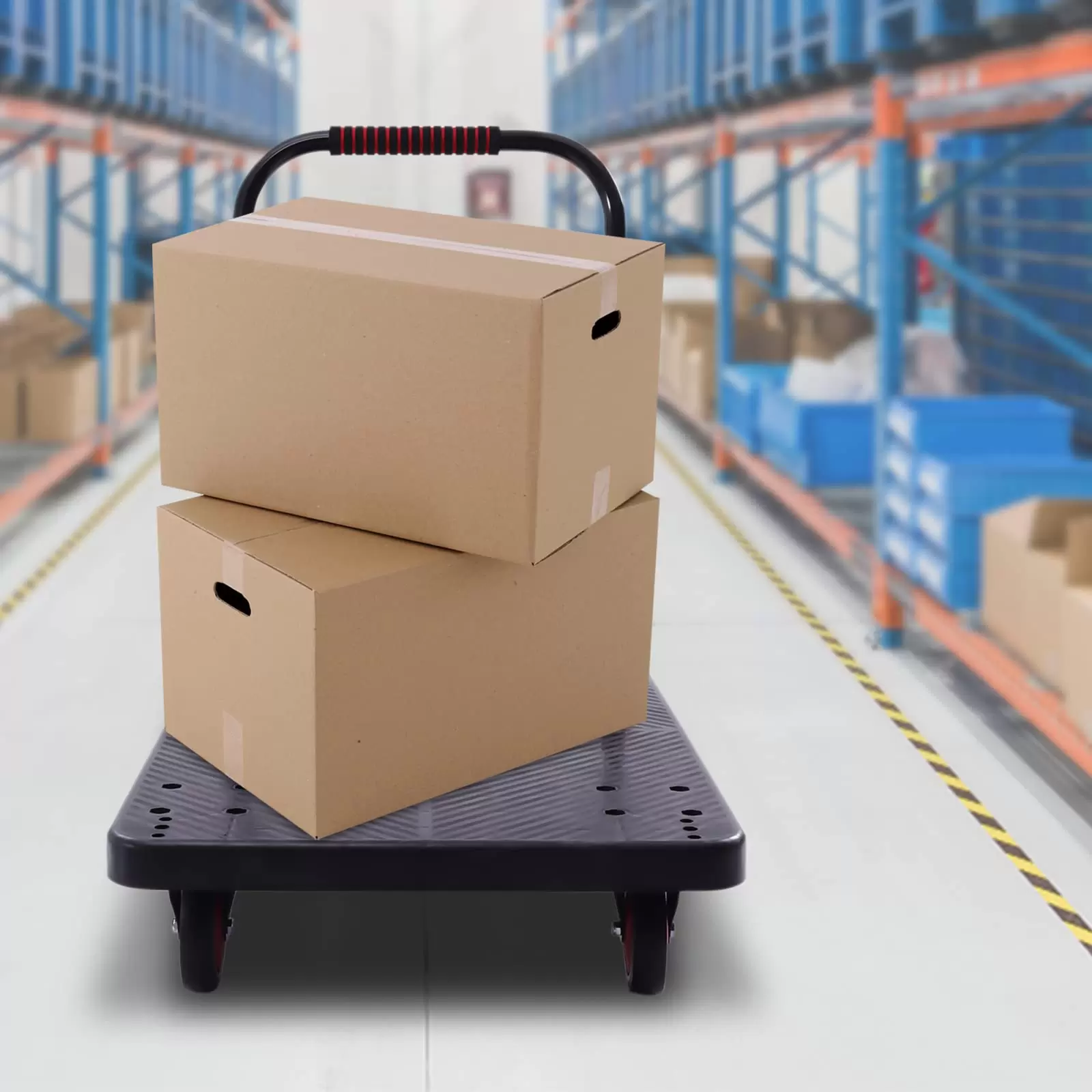 Plattformwagen Transportwagen Klappbar 400 kg Tragkraft Transporthilfe mit Lenkrollen Geräuscharmer Wagen