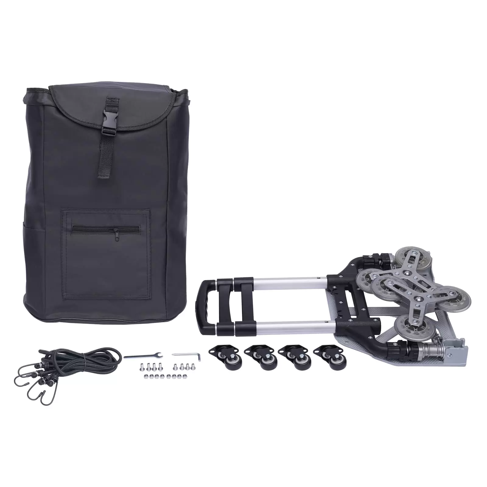 Klappbar Aluminium Treppenwagen Treppensteiger Sackkarre Transport Wagen mit 10 Rädern Schwarz Schwarzer Höhenverstellba Klappbar Aluminium Treppenwagen Treppensteiger Sackkarre Transport Wagen mit 10 Rädern Schwarz Schwarzer Höhenverstellba