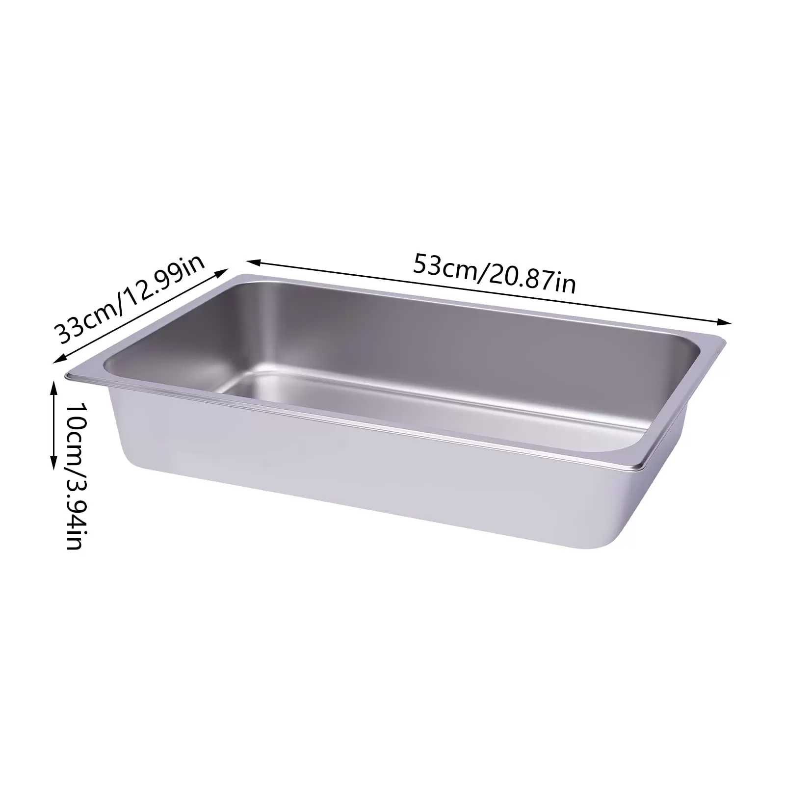 Edelstahl Behälter Gastronormbehälter Stapelbar 6 Stück Tiefe 60mm Dampftischpfannen 1/1 Hotel Food Chafing Dish