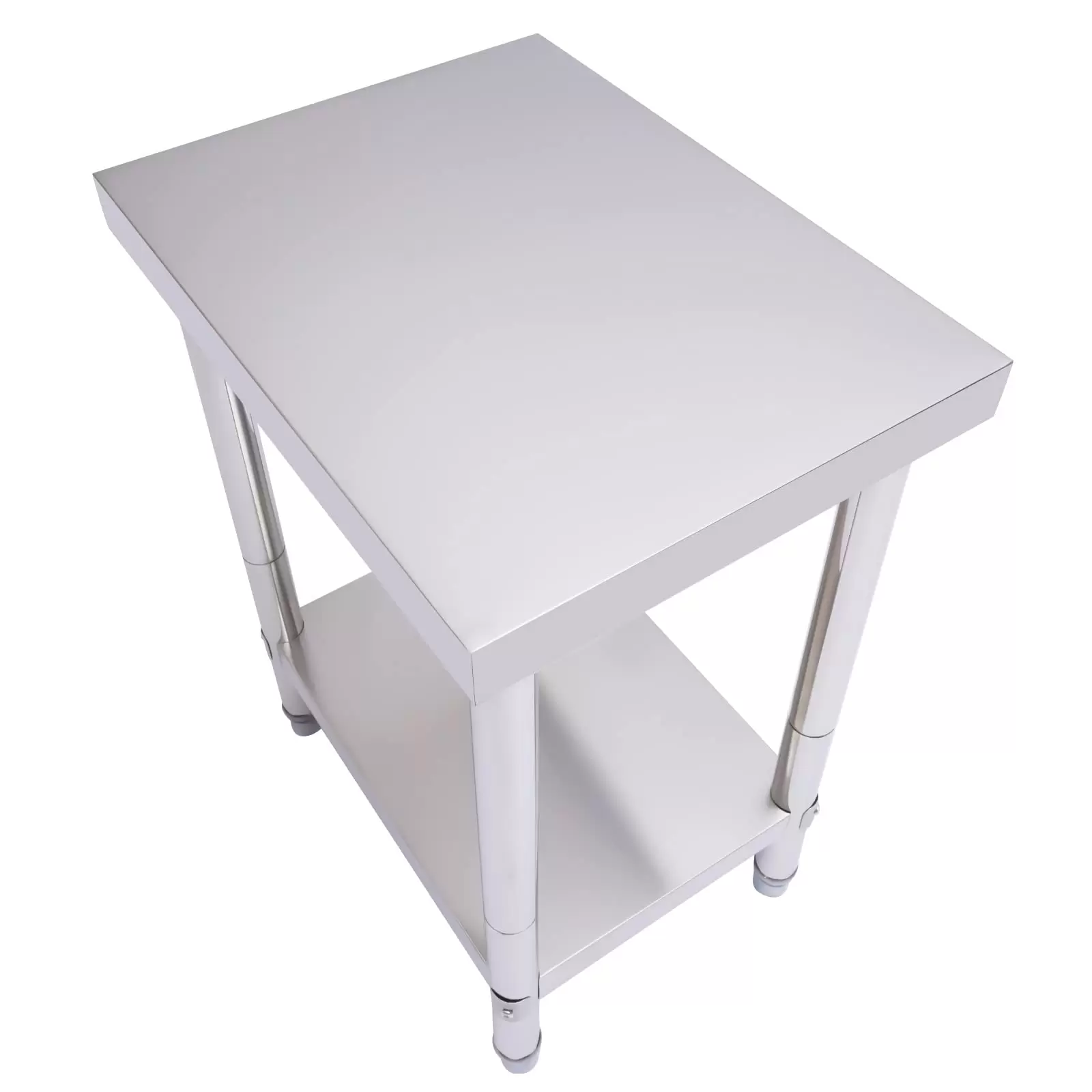 Edelstahl Arbeitstisch 60x45x80cm Küchentisch mit extra großer unteren Ablagefläche