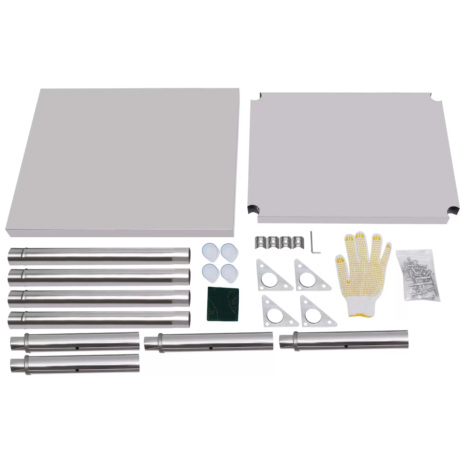Edelstahl Arbeitstisch 60x45x80cm Küchentisch mit extra großer unteren Ablagefläche