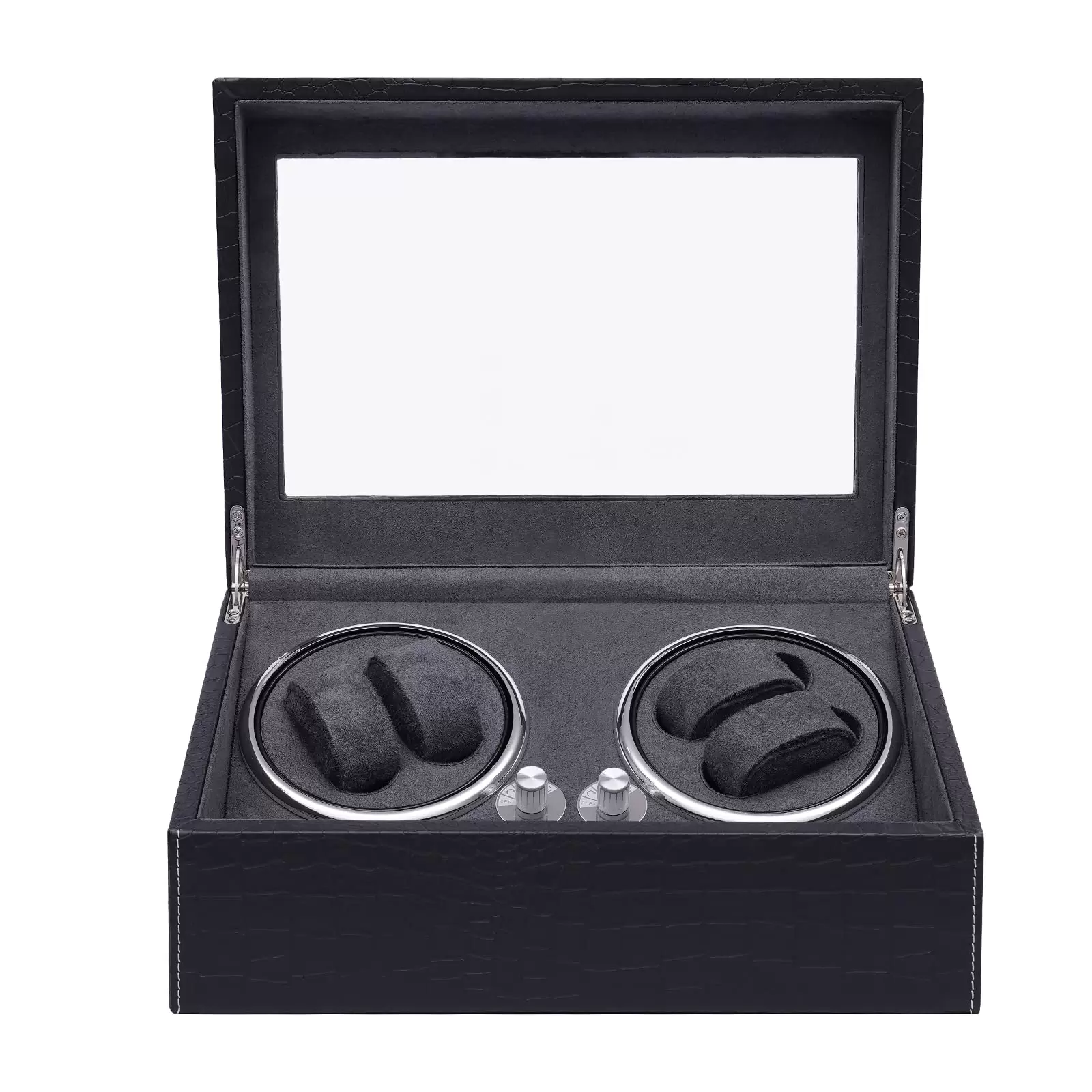 4+6 Uhr Box Automatische Uhrenbeweger aus PU für Uhrenshop Sammler Geschenk Schaukasten