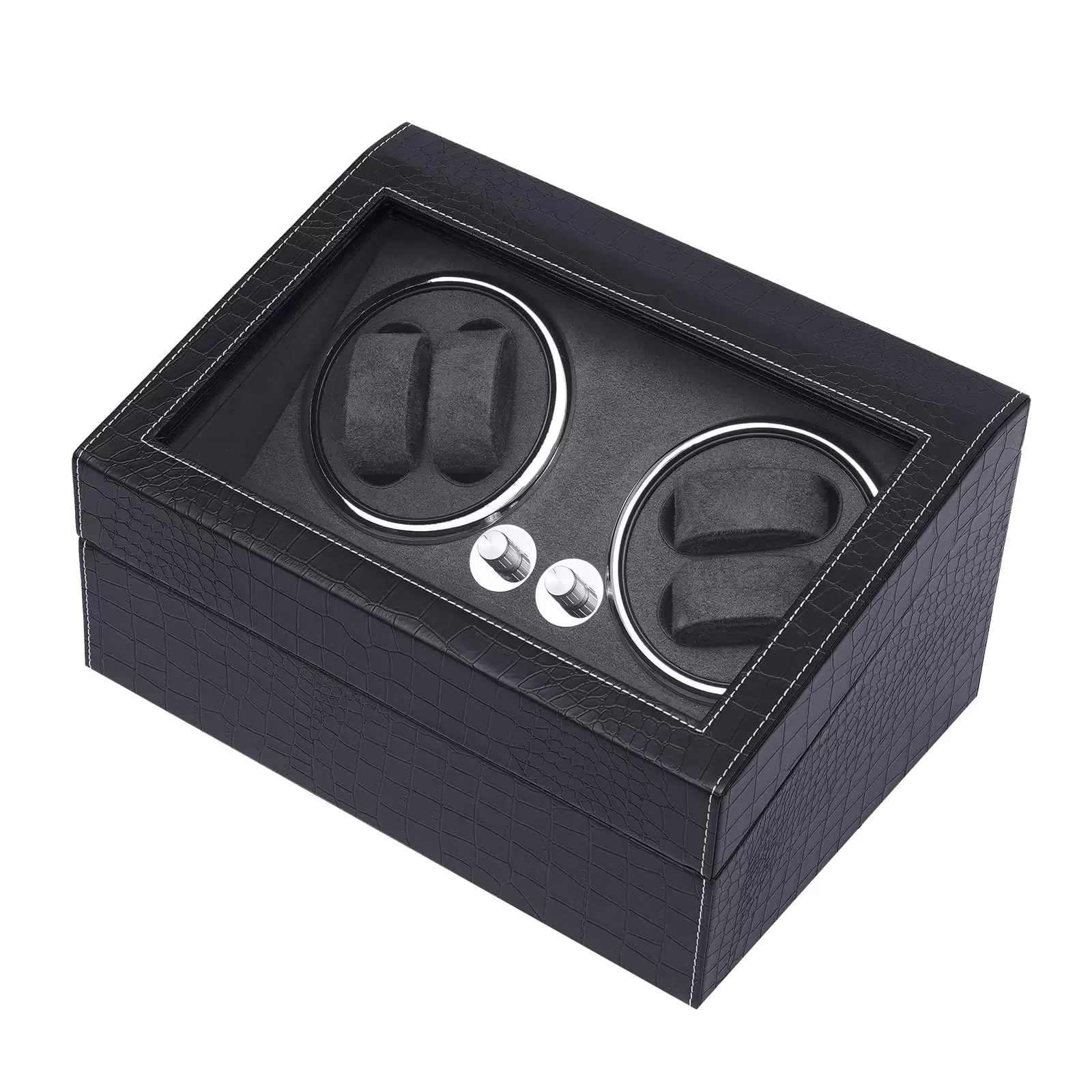 4+6 Uhr Box Automatische Uhrenbeweger aus PU für Uhrenshop Sammler Geschenk Schaukasten 4+6 Uhr Box Automatische Uhrenbeweger aus PU für Uhrenshop Sammler Geschenk Schaukasten