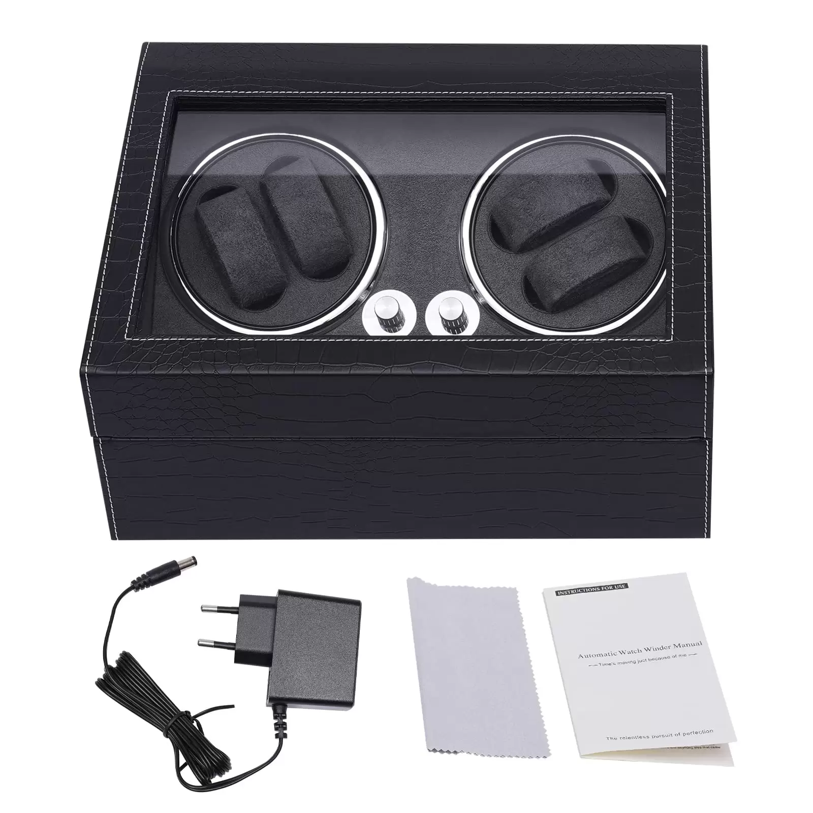 4+6 Uhr Box Automatische Uhrenbeweger aus PU für Uhrenshop Sammler Geschenk Schaukasten 4+6 Uhr Box Automatische Uhrenbeweger aus PU für Uhrenshop Sammler Geschenk Schaukasten