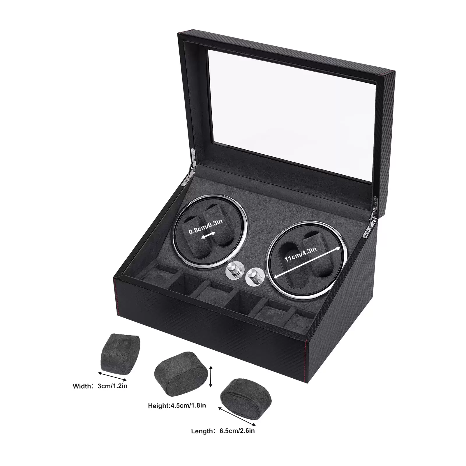 4+6 Automatik Uhrenbeweger Uhrenspeichern Leisem Motor PU Uhrengehäuse für Schaukasten 4+6 Automatik Uhrenbeweger Uhrenspeichern Leisem Motor PU Uhrengehäuse für Schaukasten