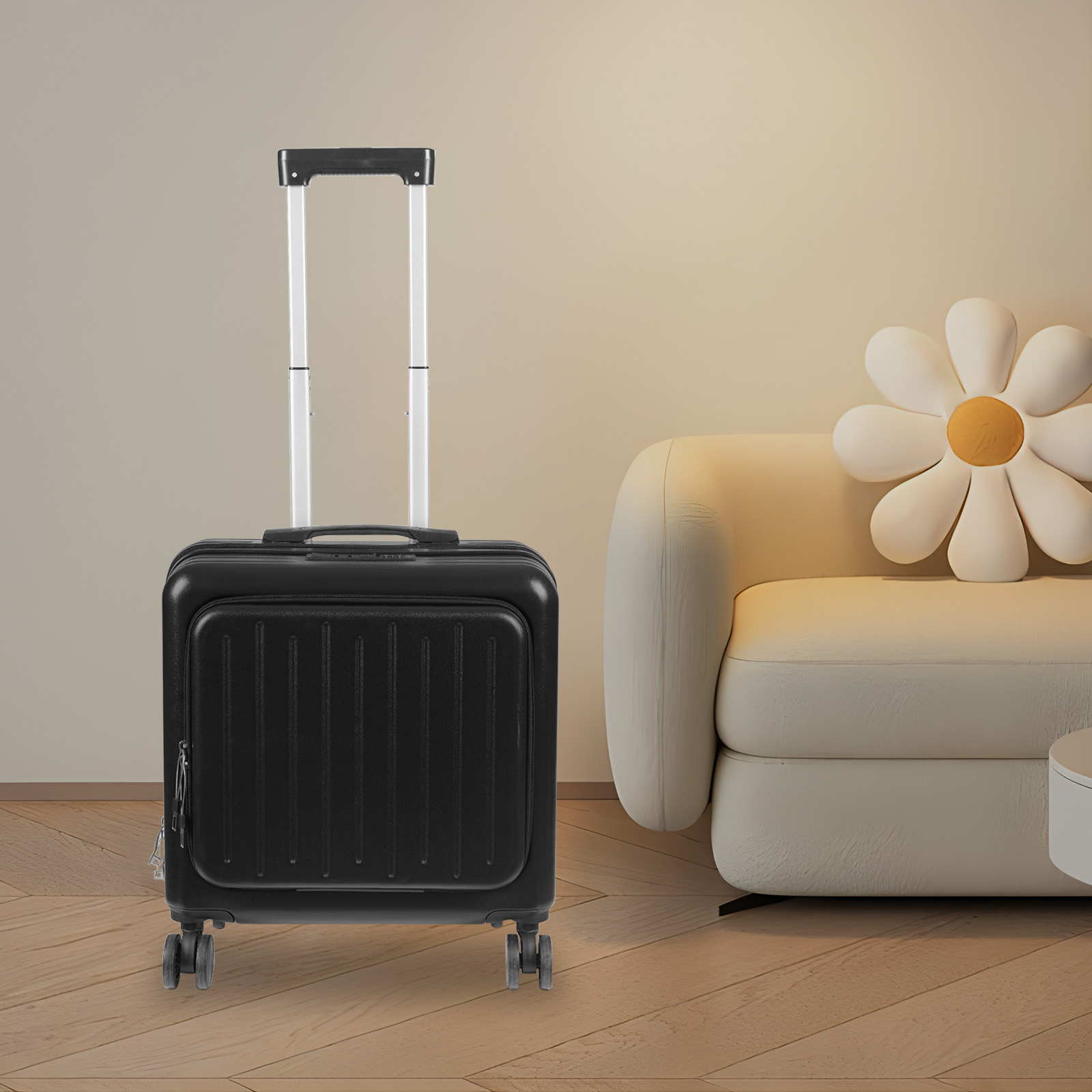 18" Boarding Suitcase, Suitcase with Front Pocket, Travel Luggage Suitcase 18" Boarding Suitcase, Suitcase with Front Pocket, Travel Luggage Suitcase