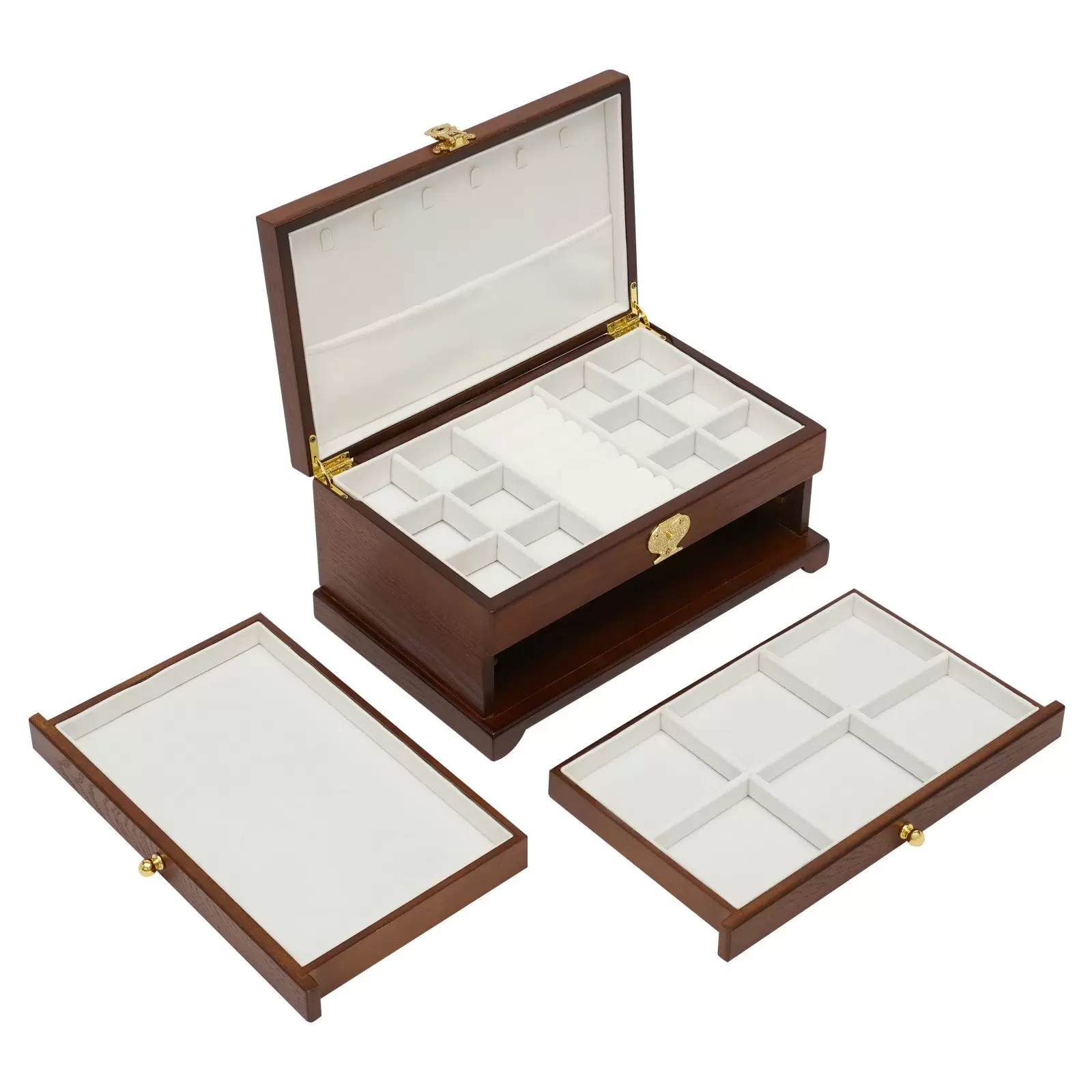 Schmuck Box 3-Tier Schmuck Organiser mit ausziehbaren Schubladen Schmuck Box Geschenk Schmuck Box 3-Tier Schmuck Organiser mit ausziehbaren Schubladen Schmuck Box Geschenk