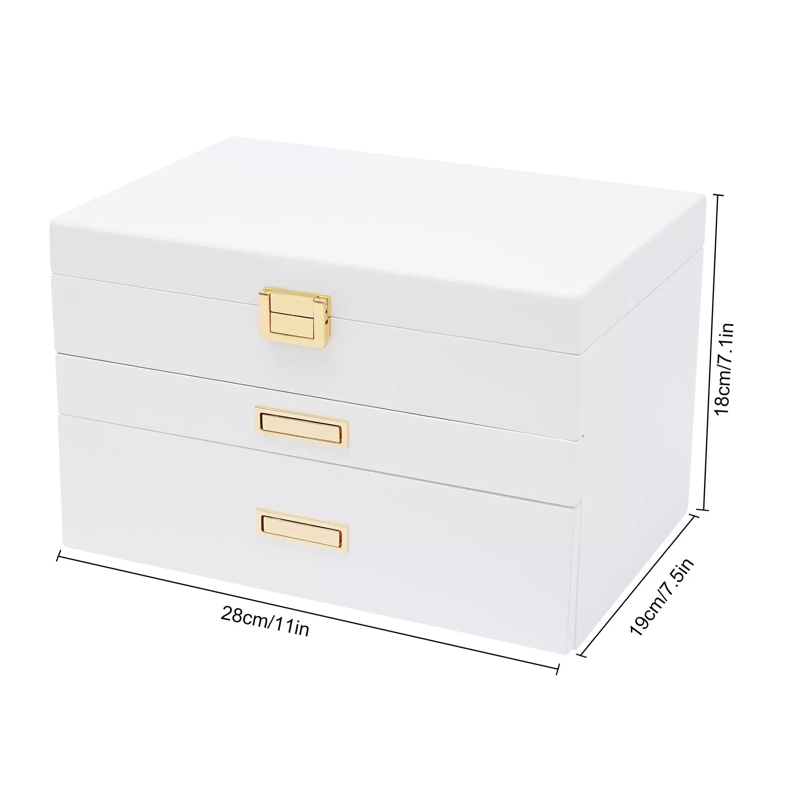 Schmuck Box 3-Tier Schmuck Organiser mit ausziehbaren Schubladen Schmuck Box Geschenk Schmuck Box 3-Tier Schmuck Organiser mit ausziehbaren Schubladen Schmuck Box Geschenk