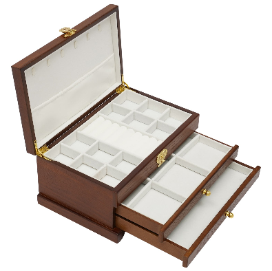 Schmuck Box 3-Tier Schmuck Organiser mit ausziehbaren Schubladen Schmuck Box Geschenk
