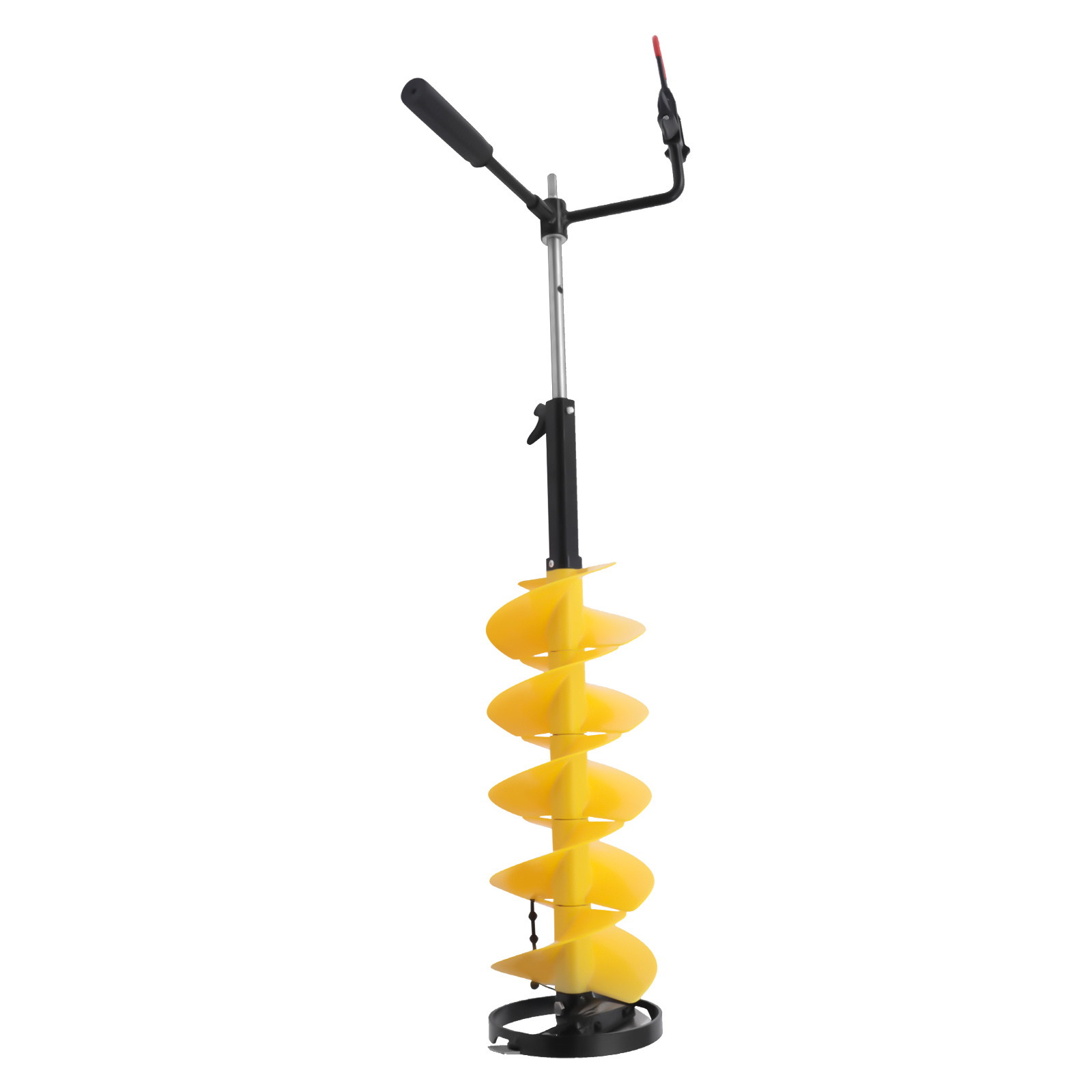 Draadloze nylon ijsboor met een diameter van 20 cm, inclusief ijsschep, chipper, universele booradapter, ijsvishengelhouder en 1 set messen