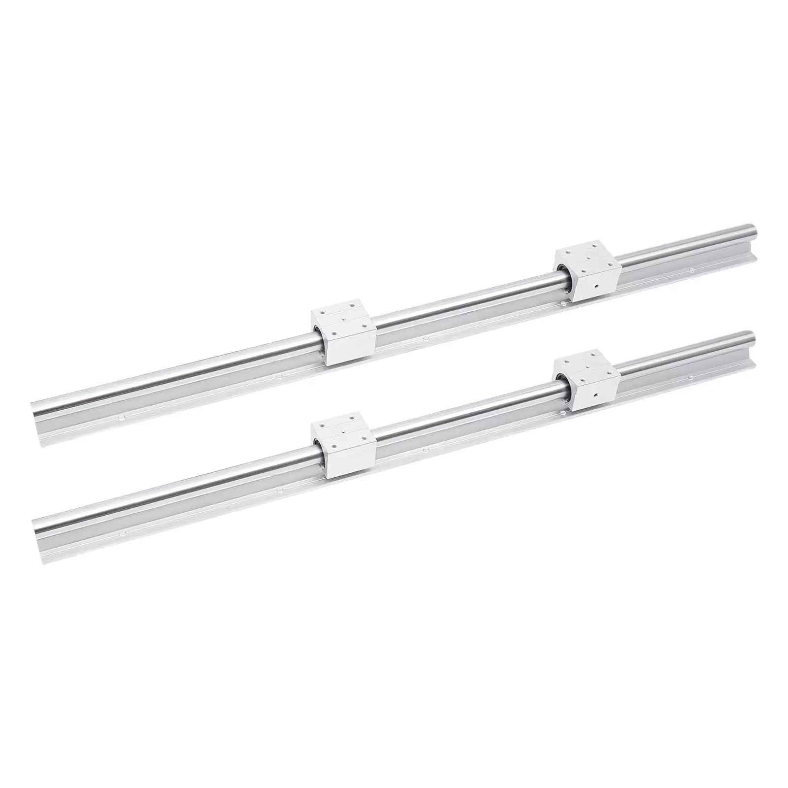Linearführungen 2 Stück Linearschiene mit 4 Stück SBR25 Lagerblöcken 1000mm Silber