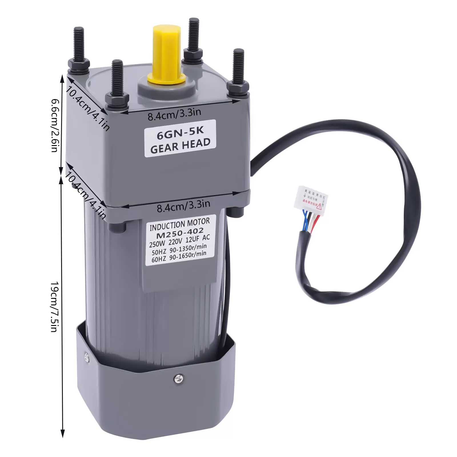 AC 220V 250W Motor mit einstellbarer Geschwindigkeit stufenlos einstellbarer Frequenzumrichtermotor mit Getrieberegler und Halterung AC 220V 250W Motor mit einstellbarer Geschwindigkeit stufenlos einstellbarer Frequenzumrichtermotor mit Getrieberegler und Halterung