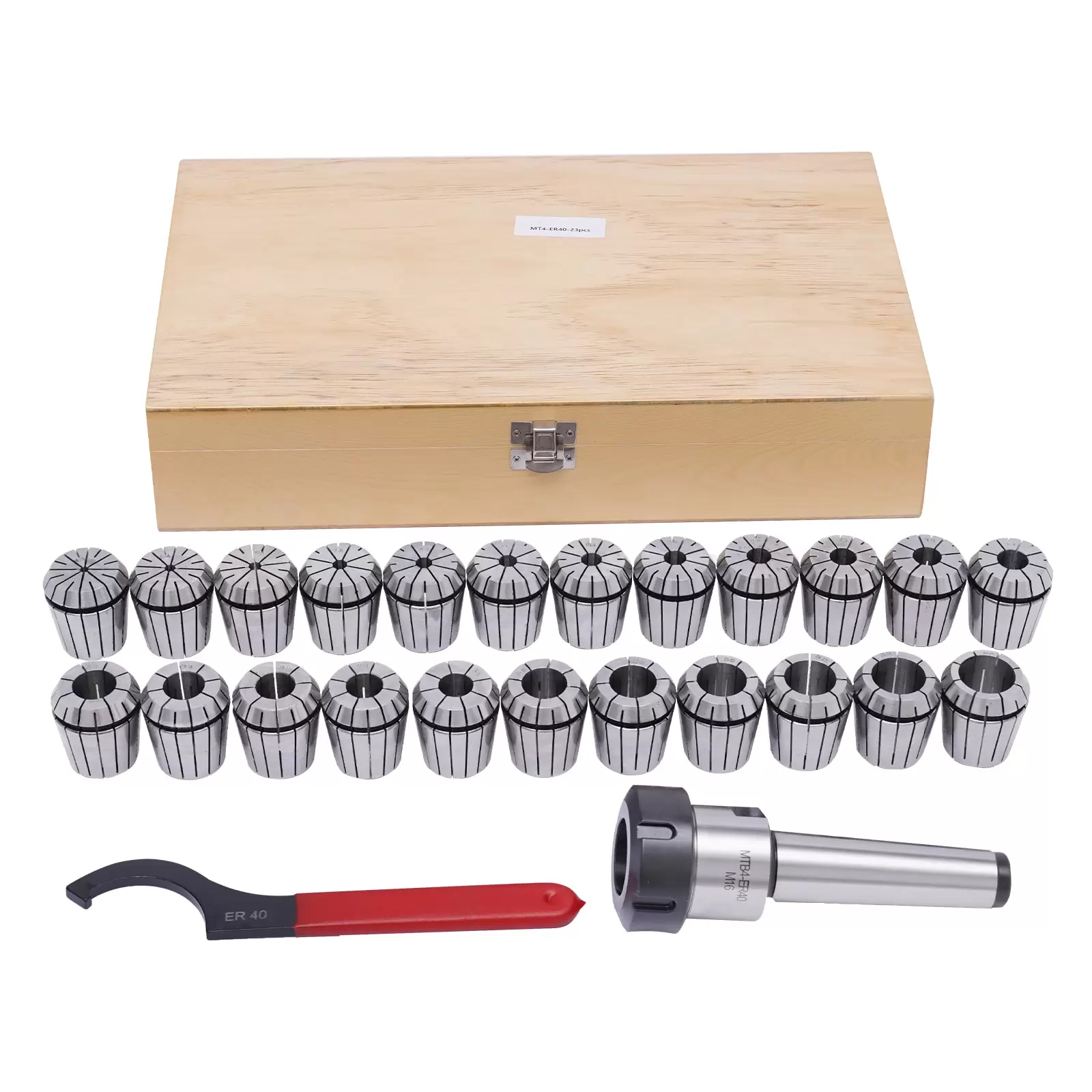 Spannzangenfutter MK4 M16 ER40 Spannzangen Set mit Schraubenschlüssel Spannzangenfutter MK4 M16 ER40 Spannzangen Set mit Schraubenschlüssel