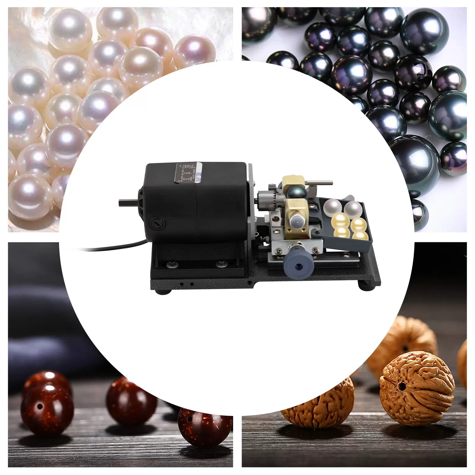 Pearl Schmuck Bohrmaschine DIY Lochmaschine Schmuckteilen Präzisen Bohrung Drilling Werkzeuge (Schwarz) Pearl Schmuck Bohrmaschine DIY Lochmaschine Schmuckteilen Präzisen Bohrung Drilling Werkzeuge (Schwarz)
