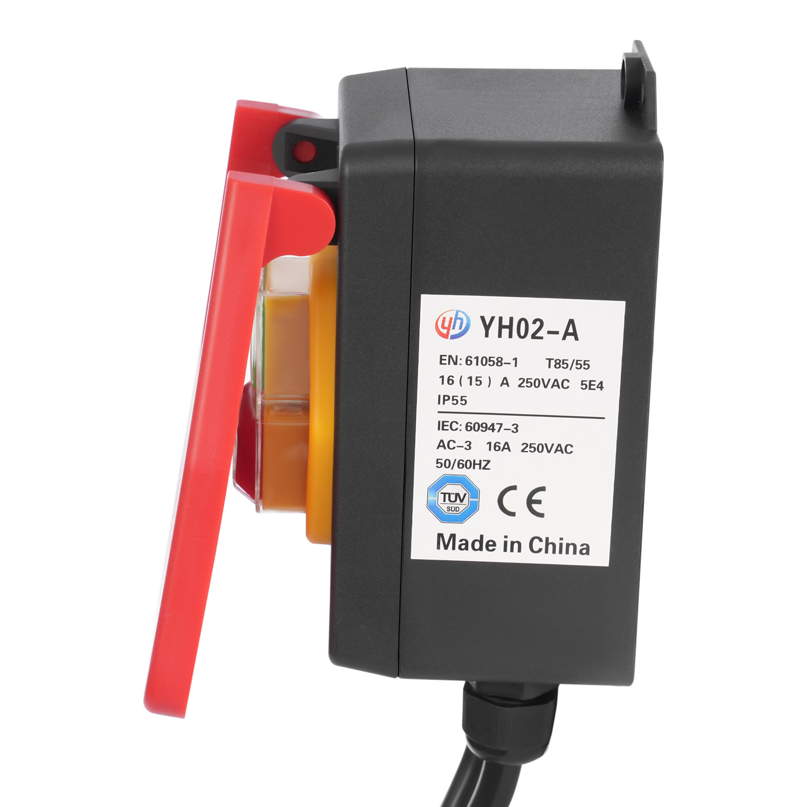 Electromagnetic Switch, Safety Switch with Socket, Emergency Stop Switch