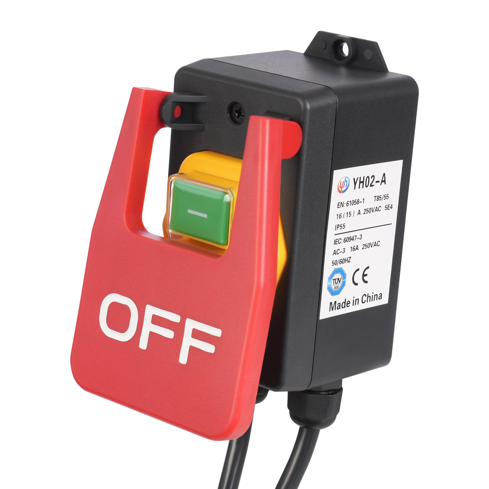 Electromagnetic Switch, Safety Switch with Socket, Emergency Stop Switch