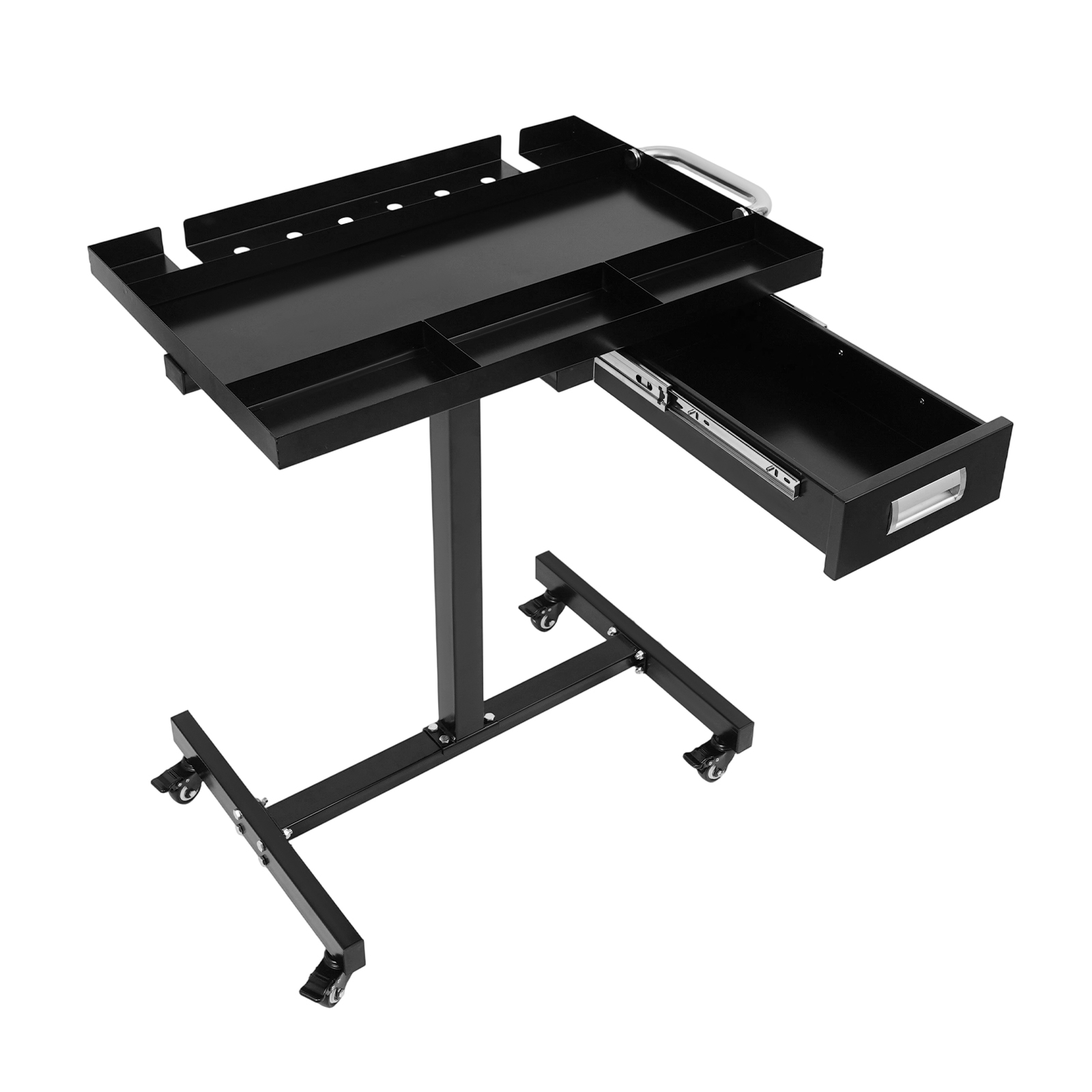 Rolling Tool Tray with Wheels, Work Table with Drawer, Rolling Work ...