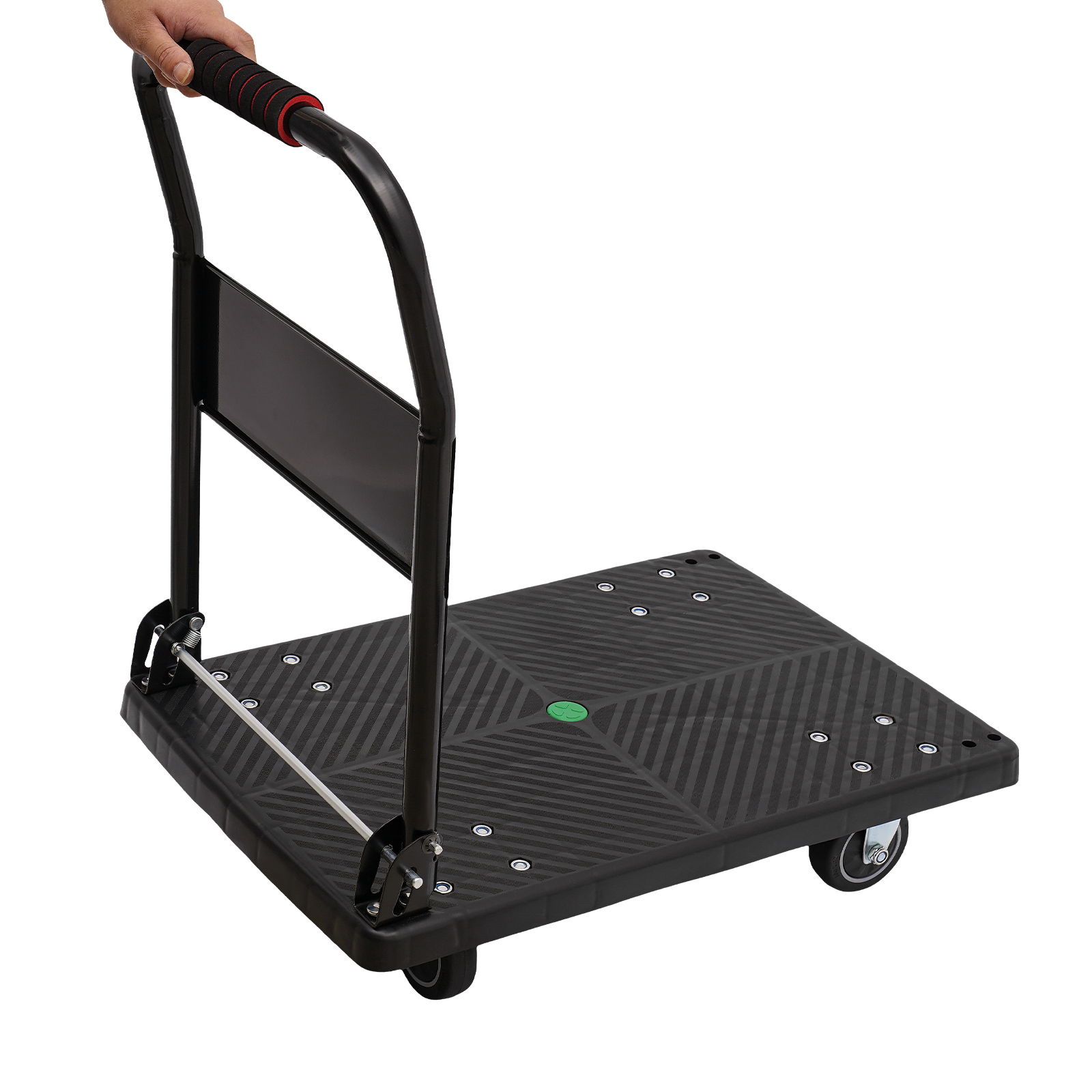 Plattformwagen, Einhand-Klappwagen mit stummen Rädern, flacher Umzugswagen Handwagen