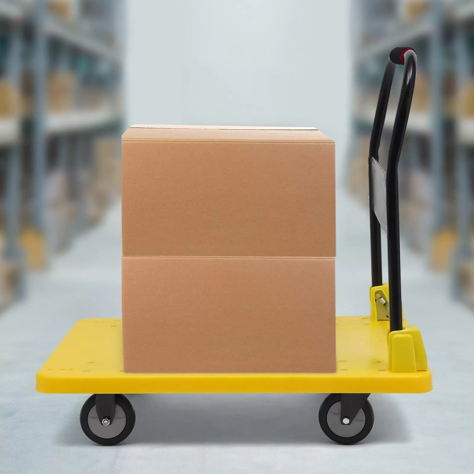 Faltende Plattform Handwagen Dolly, Kein Lärm, Schubwagen-Dolly mit 360-Grad-Drehrädern für einfache Lagerung bis 400kg/881lbs Faltende Plattform Handwagen Dolly, Kein Lärm, Schubwagen-Dolly mit 360-Grad-Drehrädern für einfache Lagerung bis 400kg/881lbs