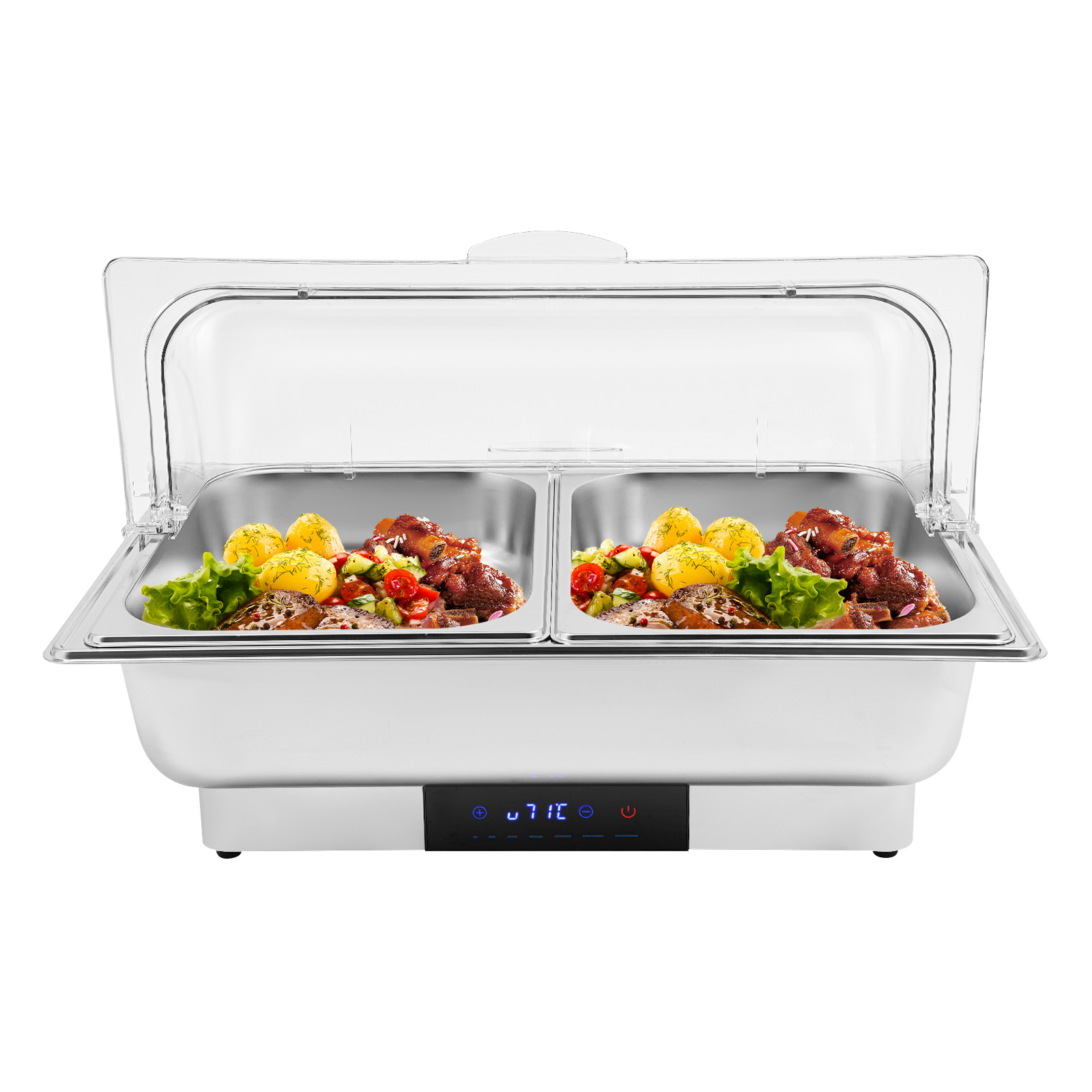 Electric heating touch temperature control dining stove - PC flip cover double compartment 9 liters