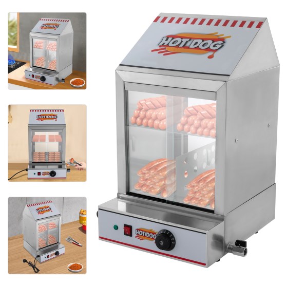 Elektrischer Hot Dog Wärmeschrank Kommerzieller elektrischer Hot Dog Wärmeschrank Hot Dog Dampfer