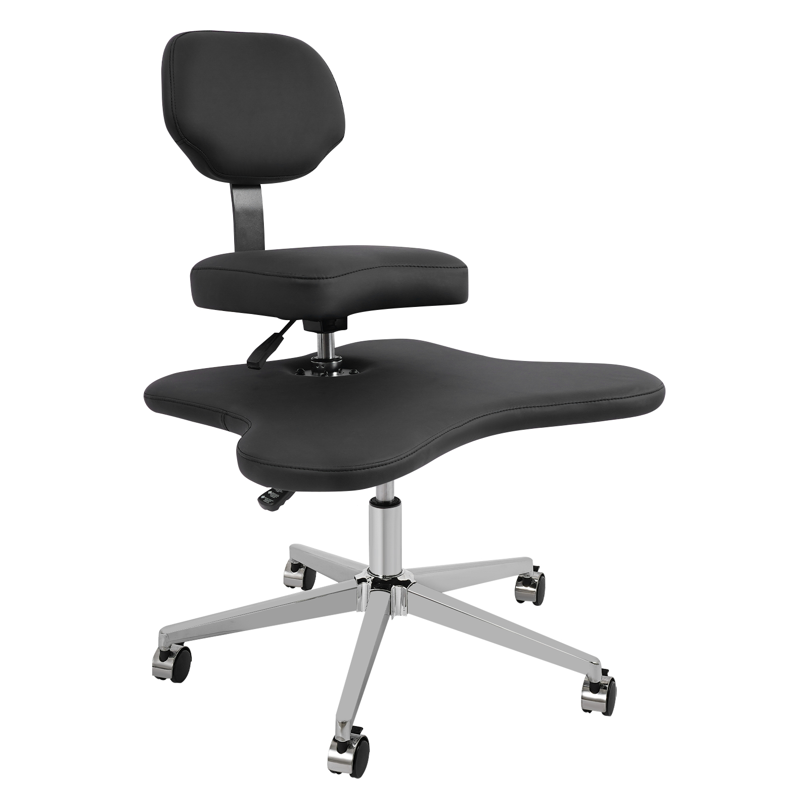 EXRACING Sedia A Gambe Incrociate Con Ruote, Senza Braccioli, Seduta Larga 65 Cm, Regolabile In Altezza, Velluto Morbido, Capacità 136 Kg