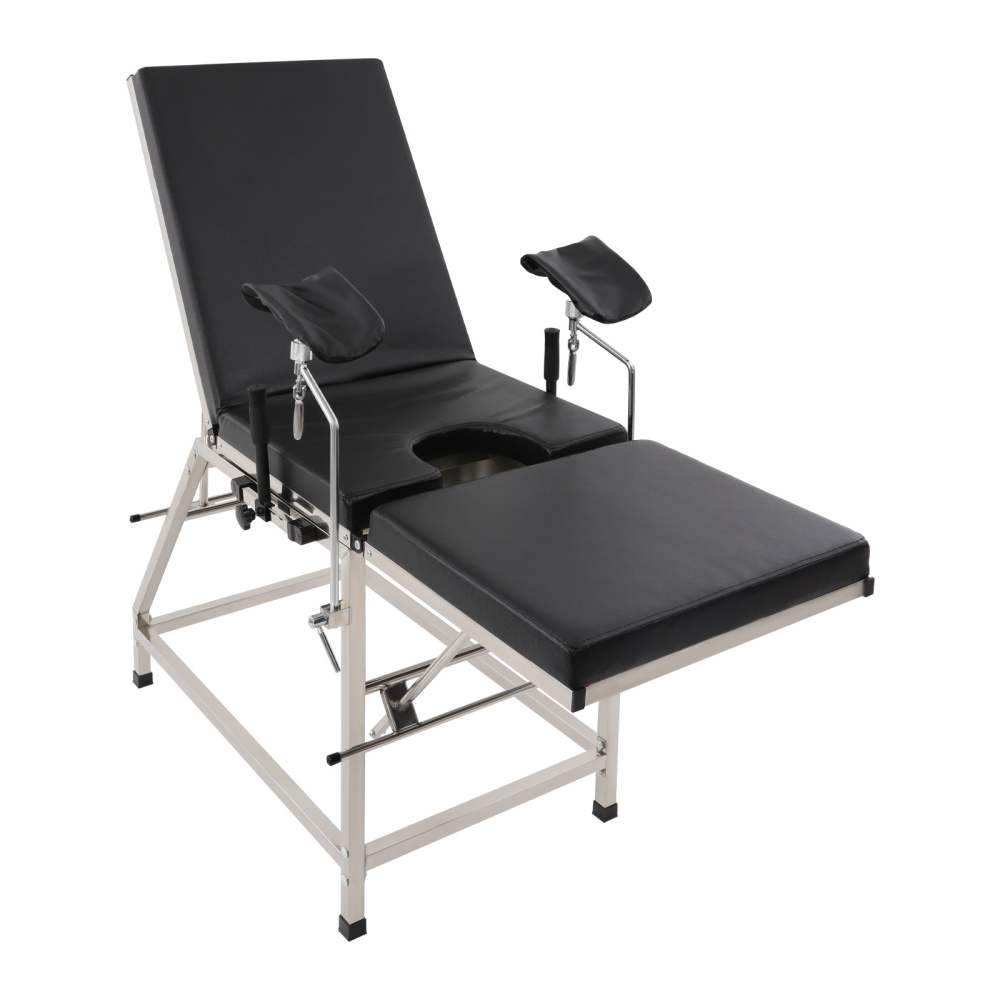 Produktbild von Faltbares Gynäkologisches Untersuchungsbett – Mit Verstellbarer Rückenlehne, Beinauflage, 150 Kg Tragkraft, Für Klinik & Praxis, Blau
