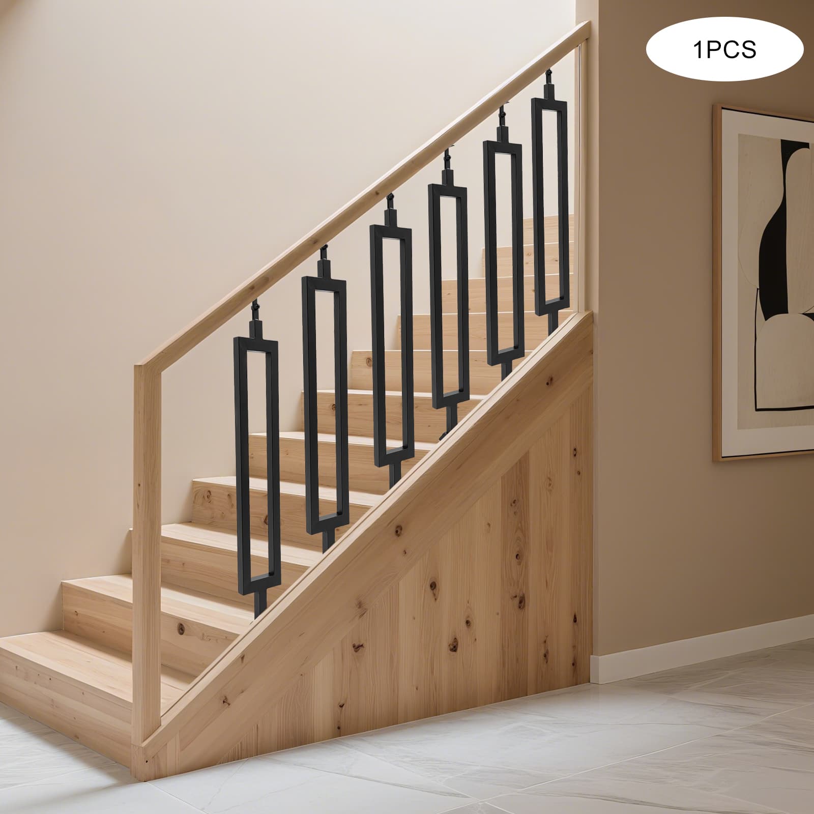 Stair Baluster, Rectangular Hollow Metal Stair Baluster, Iron Balusters ...