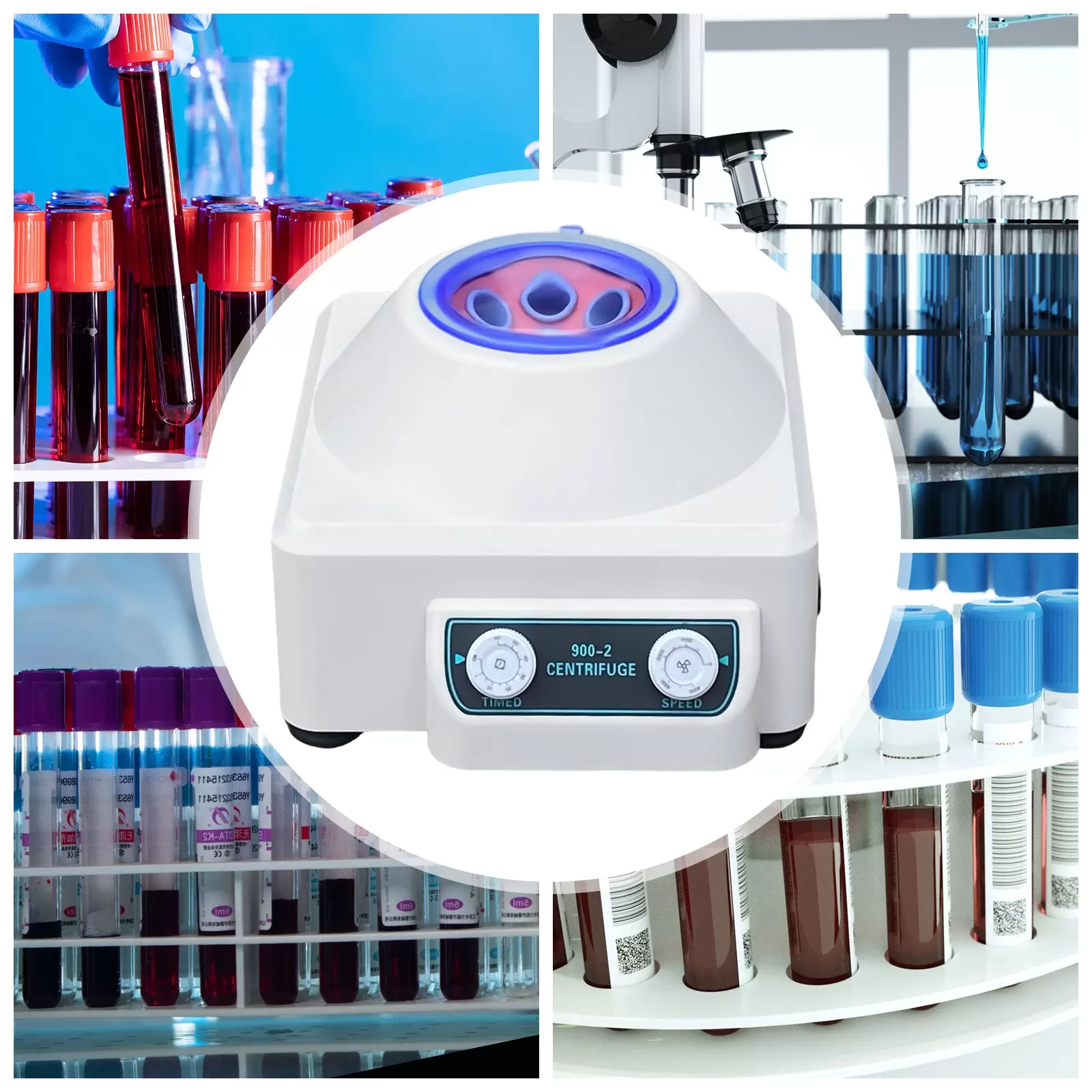 6 x 20ml Zentrifuge, Tischzentrifuge mit 2086xg, 4000rpm, 220V, 60min Zeitkontrolle