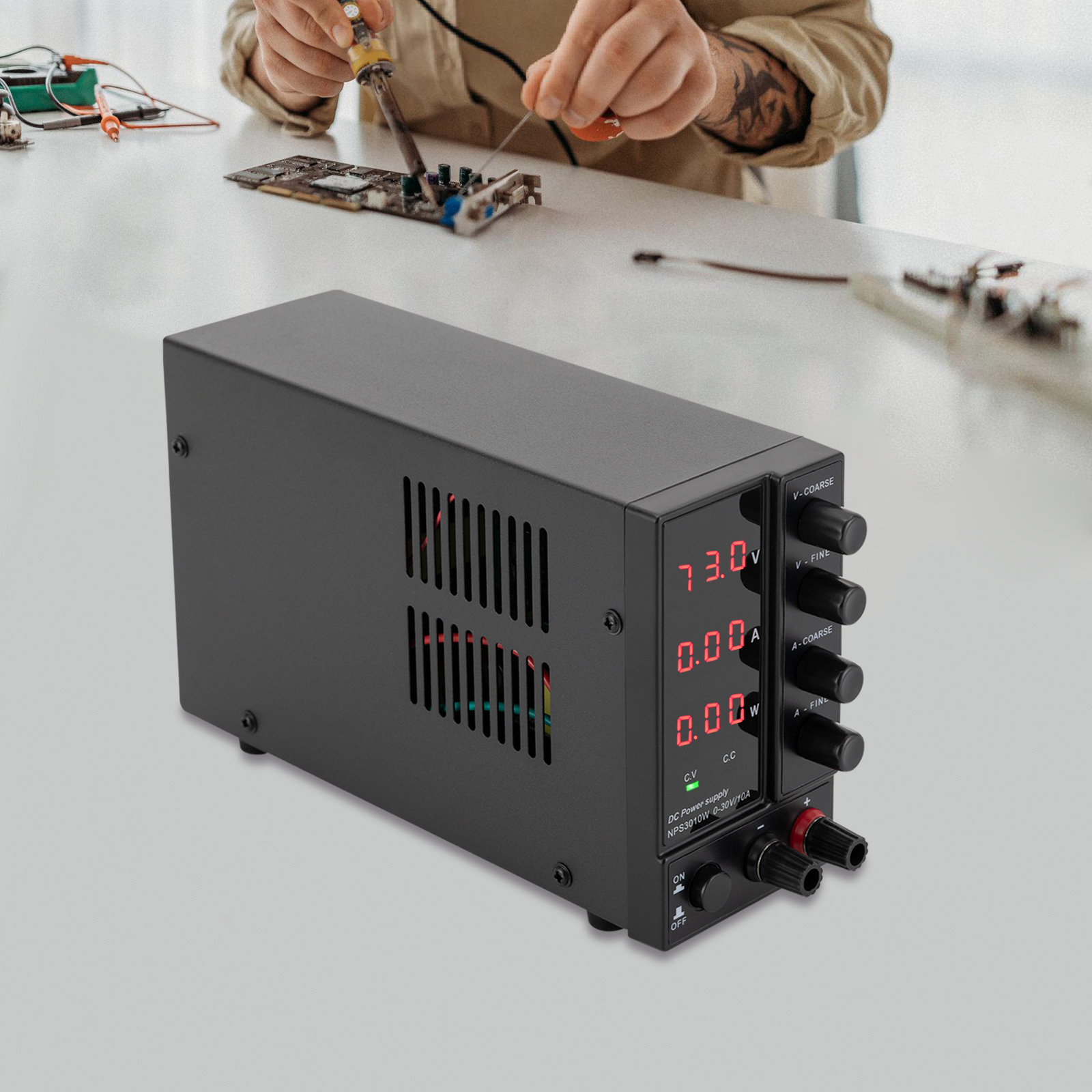 Alimentatore da laboratorio CC regolabile 0-30 V 0-10 A Alimentatore da laboratorio regolabile NPS3010W