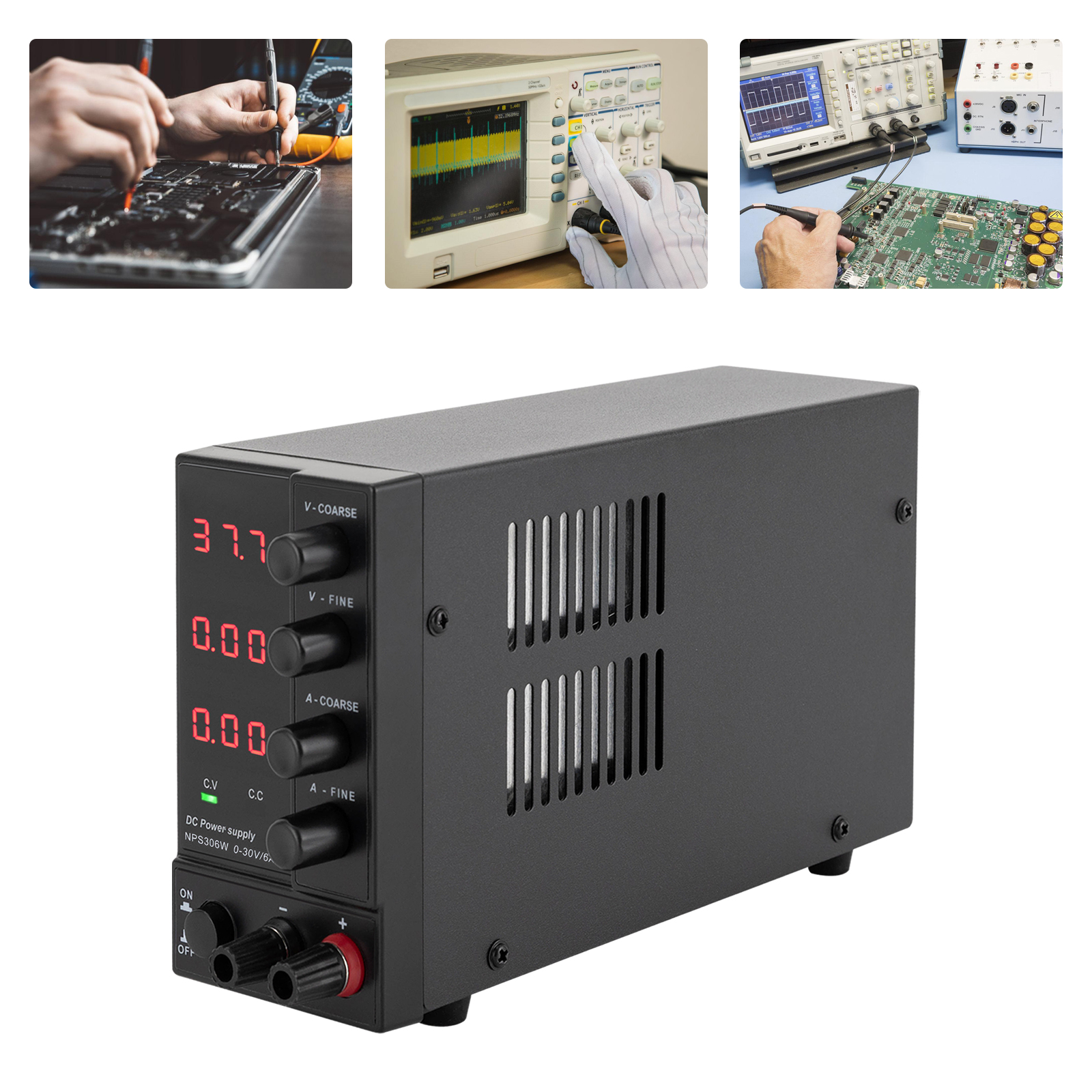 Labornetzteil 0-30 V 0-6 A DC Einstellbares Netzteil Stabilisierte Digitalanzeige Labornetzteil Netzteil Strommessgerät Labornetzteil 0-30 V 0-6 A DC Einstellbares Netzteil Stabilisierte Digitalanzeige Labornetzteil Netzteil Strommessgerät
