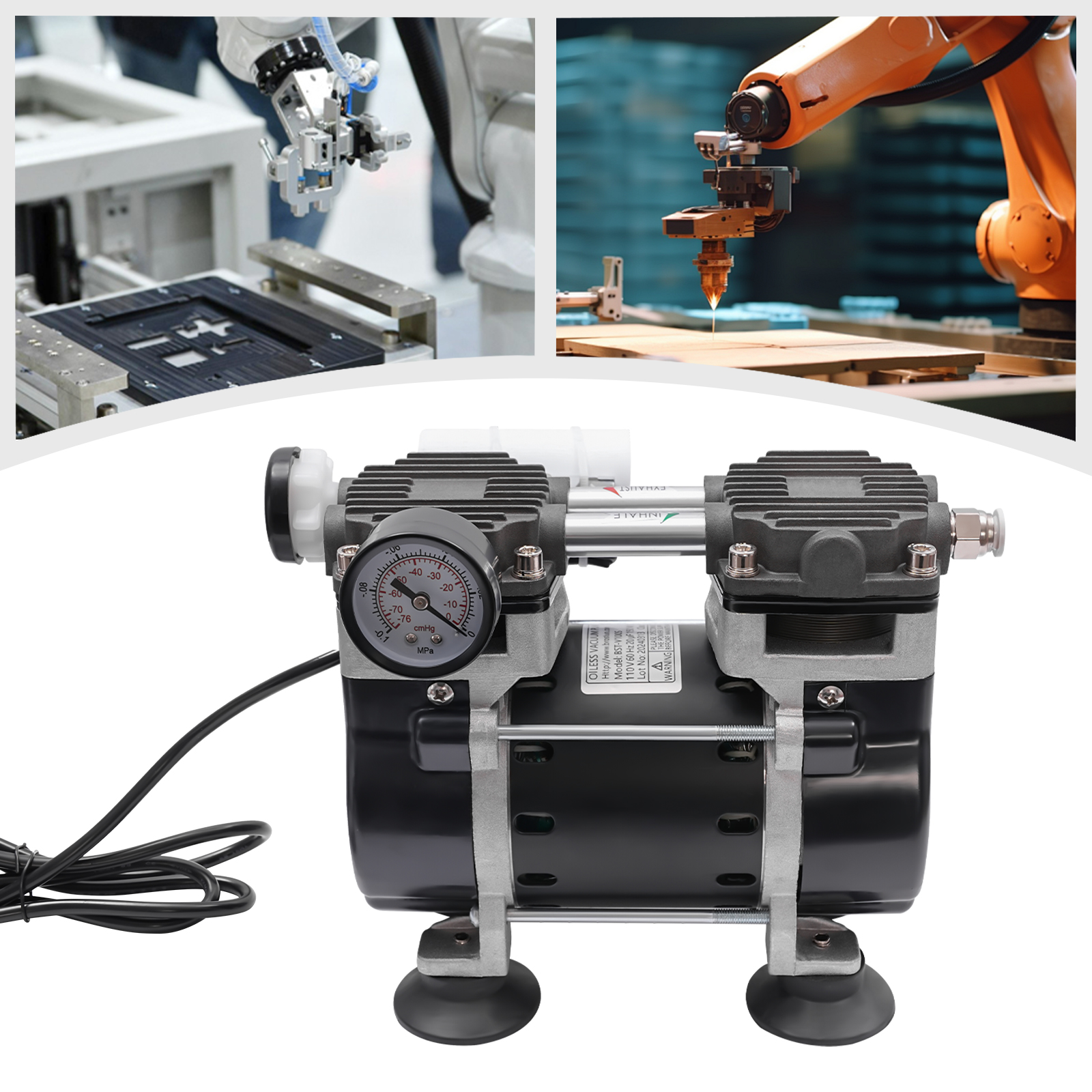 CNCEST Vakuumpumpe, ölfreie Vakuumpumpe, industrielle Vakuumpumpe CNCEST Vakuumpumpe, ölfreie Vakuumpumpe, industrielle Vakuumpumpe