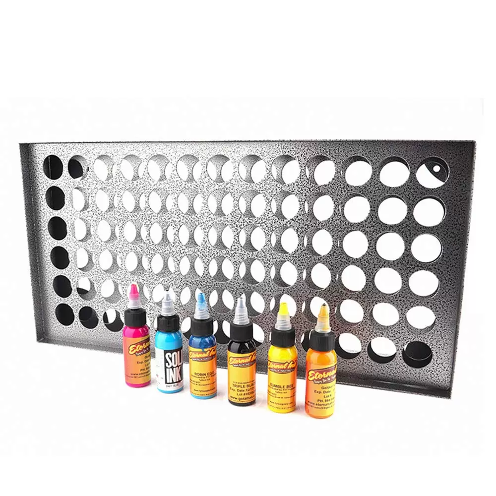 78-Löcher Tattoo Ink Rack Ink Displayhalter Tattoo Pigment Support mit Zubehör Permanent Tintenbecherhalter
