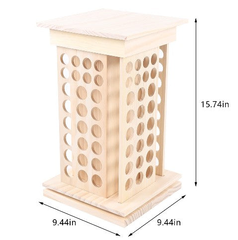 Ätherisches Öl Display Ständer 104 Löcher Aromatherapie Öle Hölzern Tragen Gestell Halter Organisator