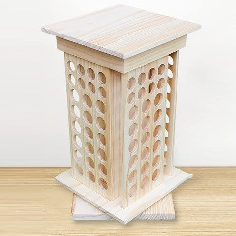 Ätherisches Öl Display Ständer 104 Löcher Aromatherapie Öle Hölzern Tragen Gestell Halter Organisator